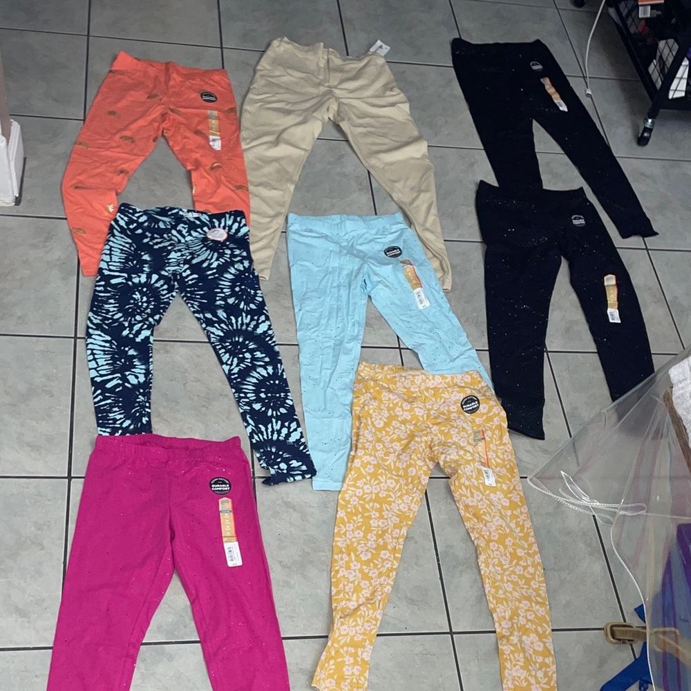 Girls Leggings bundle (8) in Vibrant Colors size 10/12